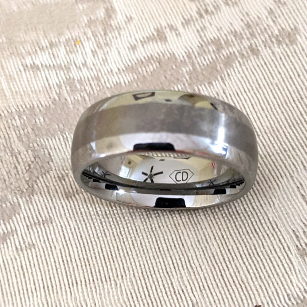 COBALT WHITE METAL UNIQUE WEDDING BAND